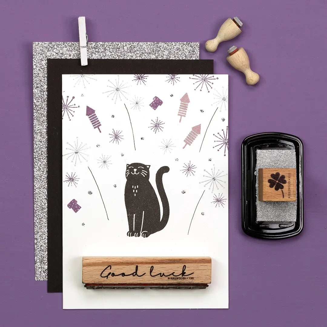 stempel silvester stempel rakete stempel good luck stempel korken stempel feuerwerk