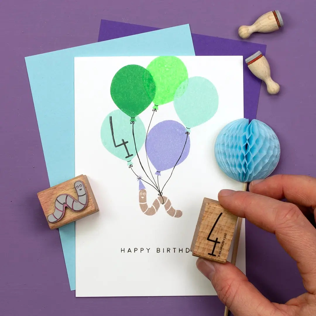 stempel kinder stempel kindergeburtstag stempel luftballon stempel happy birthday stempel tiere stempel wurm zahlenstempel