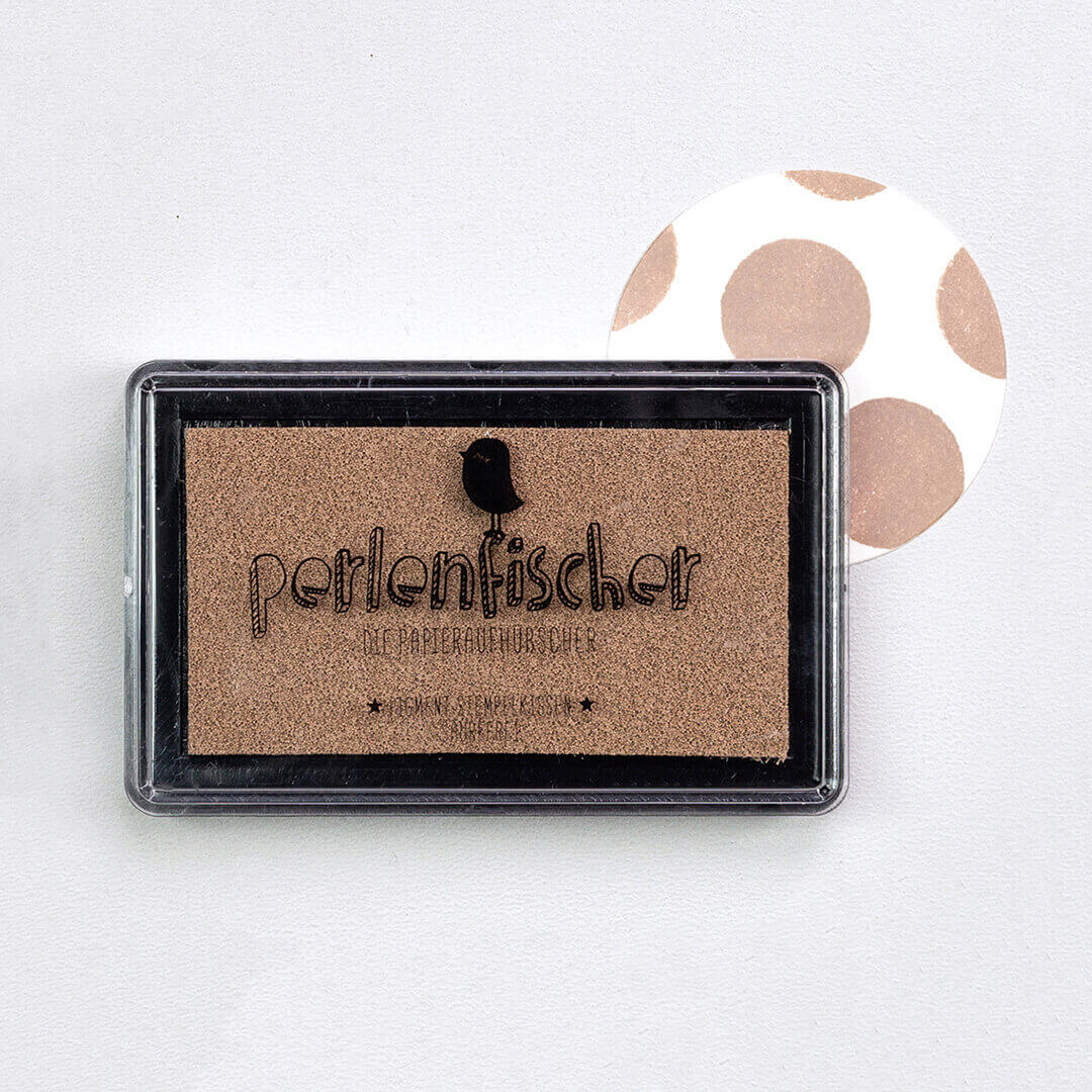 Stempelkissen | Beige Groß