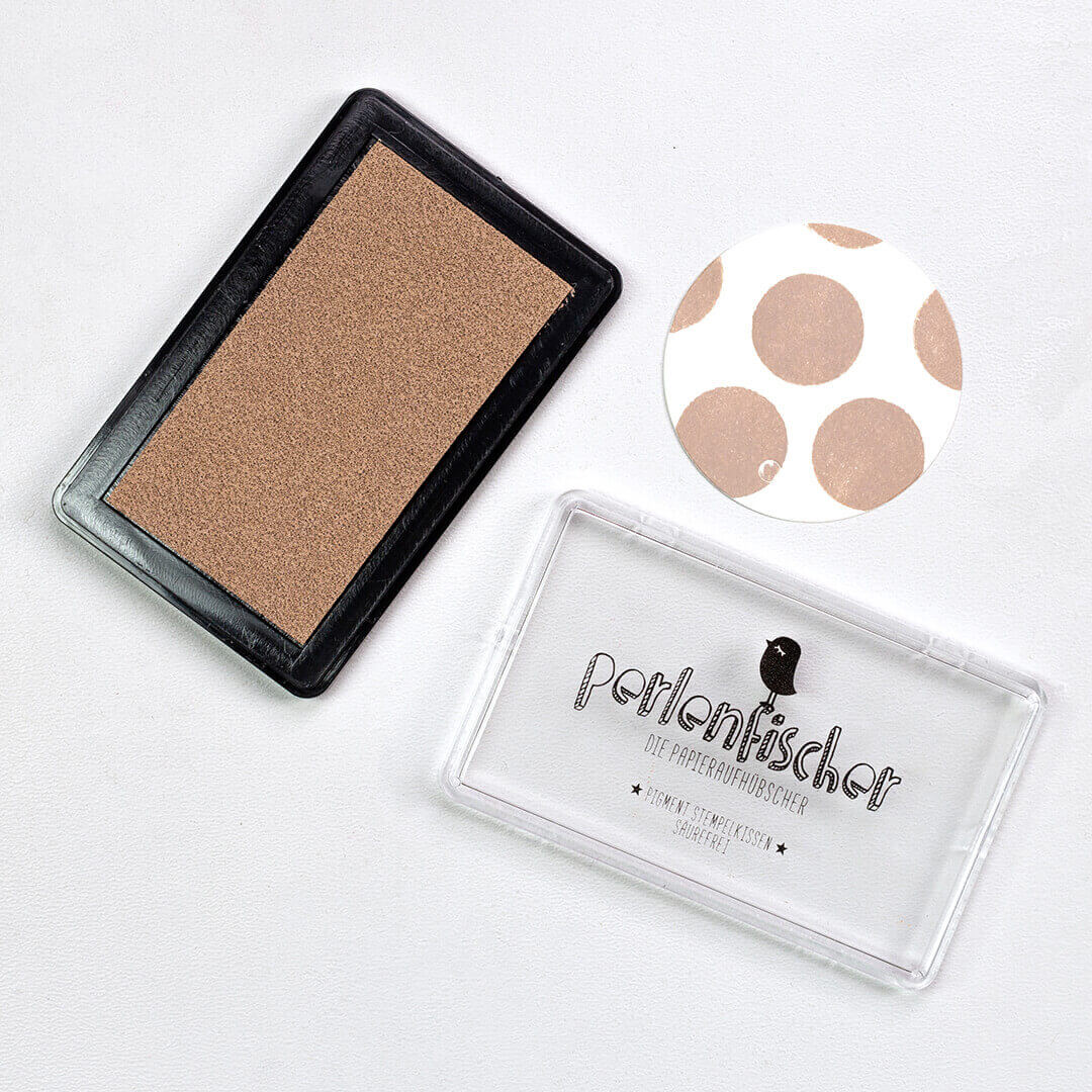 Stempelkissen | Beige Groß