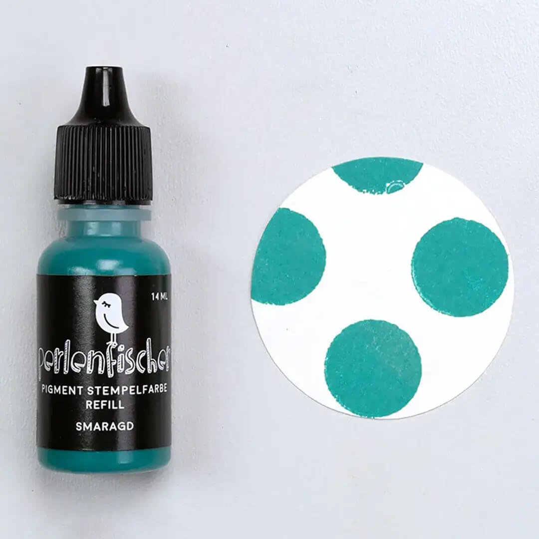 Pigment Stempelfarbe Refill | Smaragd