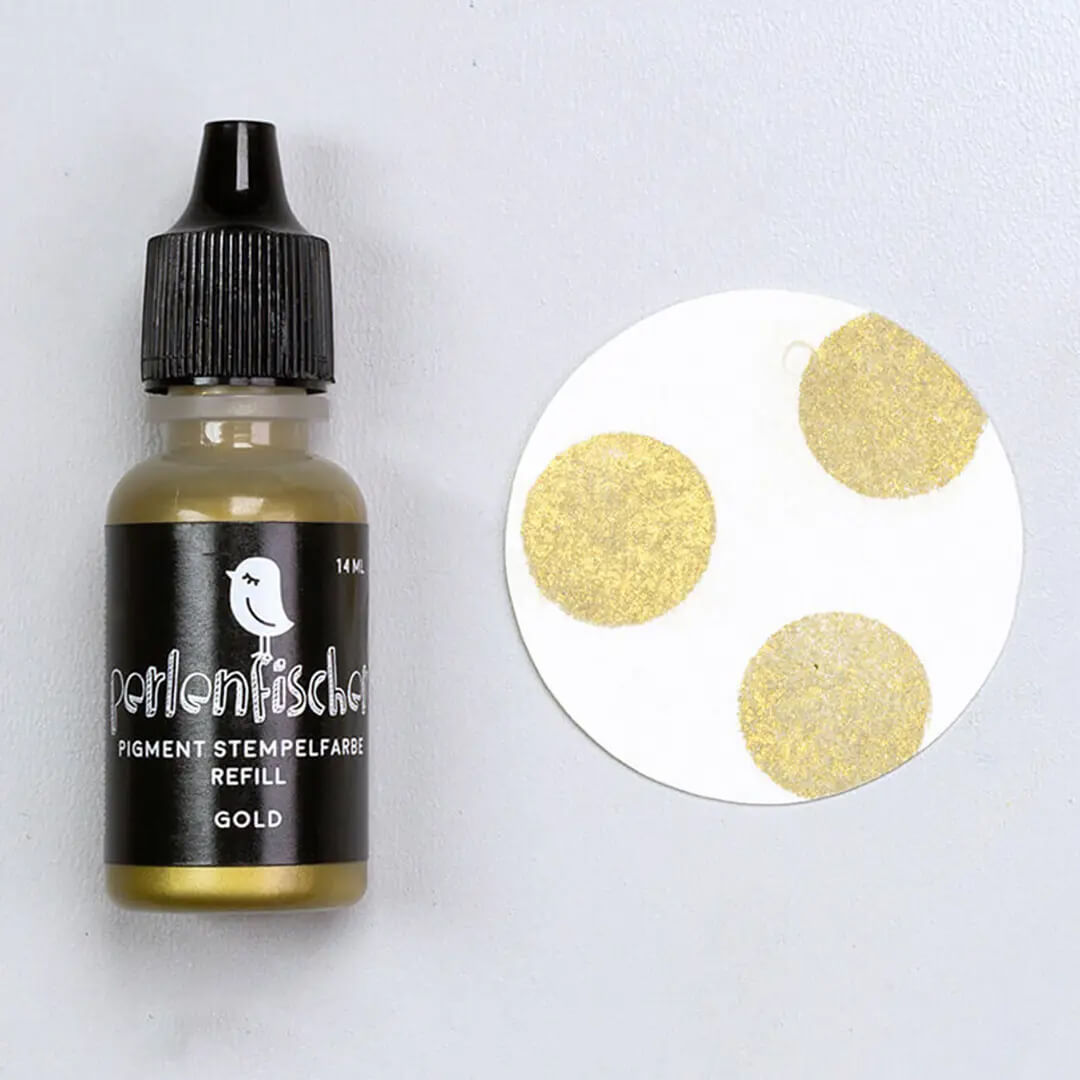 Pigment Stempelfarbe Refill | Gold