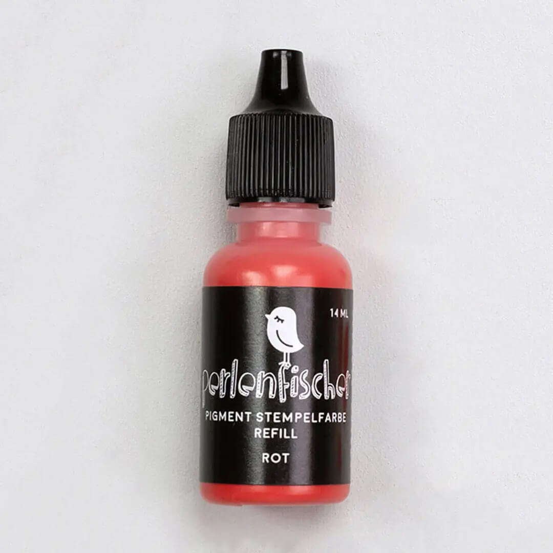 Pigment Stempelfarbe Refill | Rot