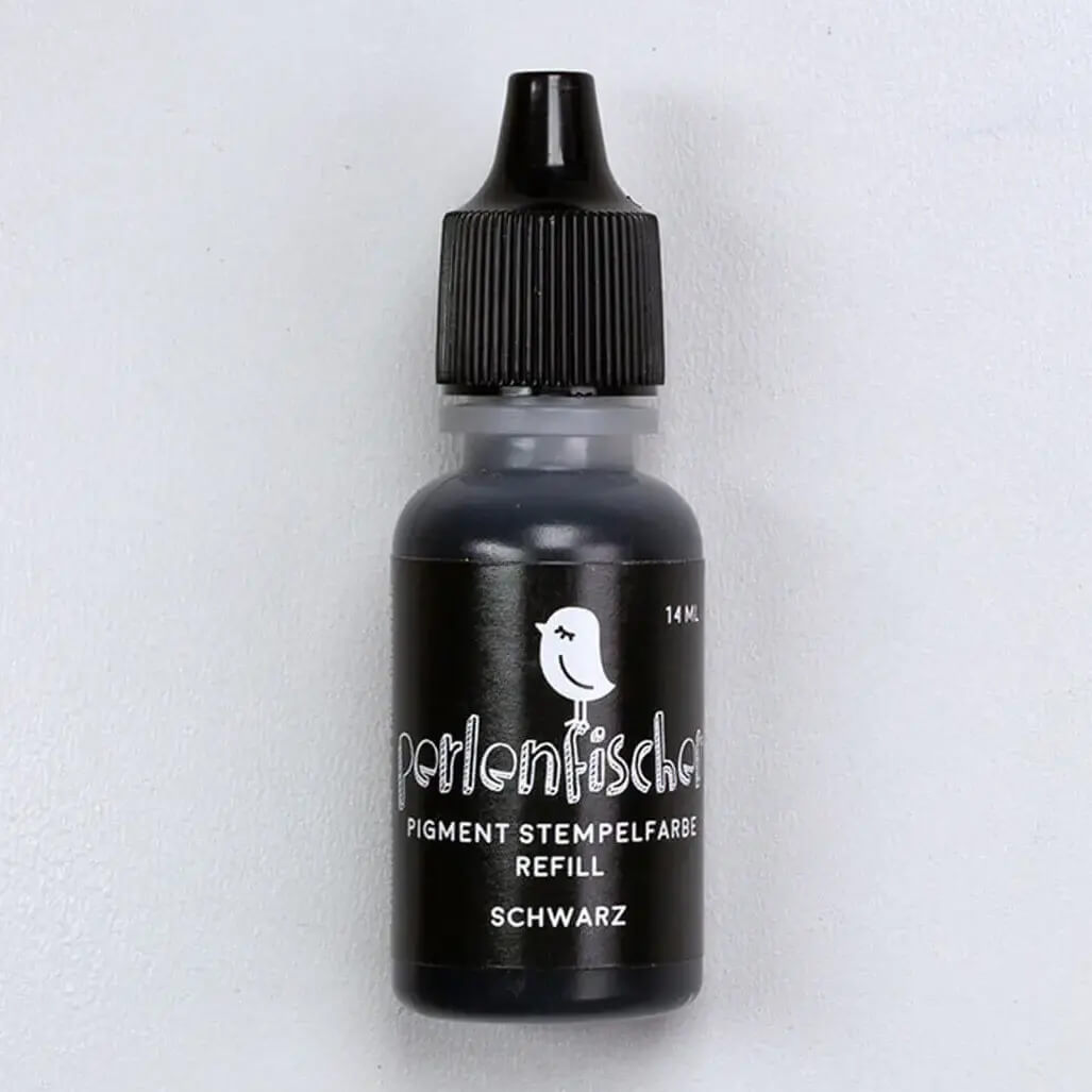 Pigment Stempelfarbe Refill | Schwarz