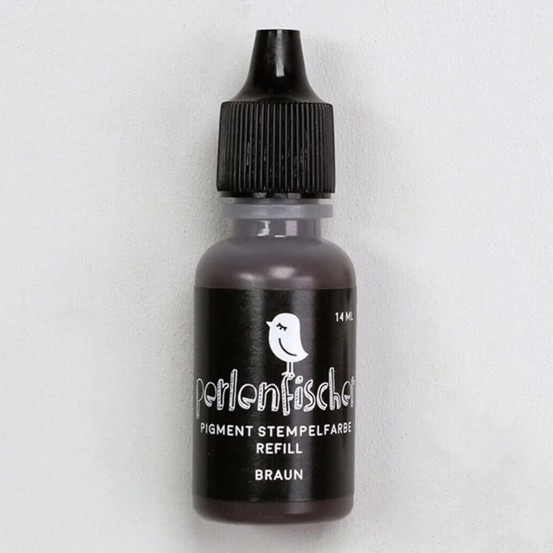 Pigment Stempelfarbe Refill | Braun