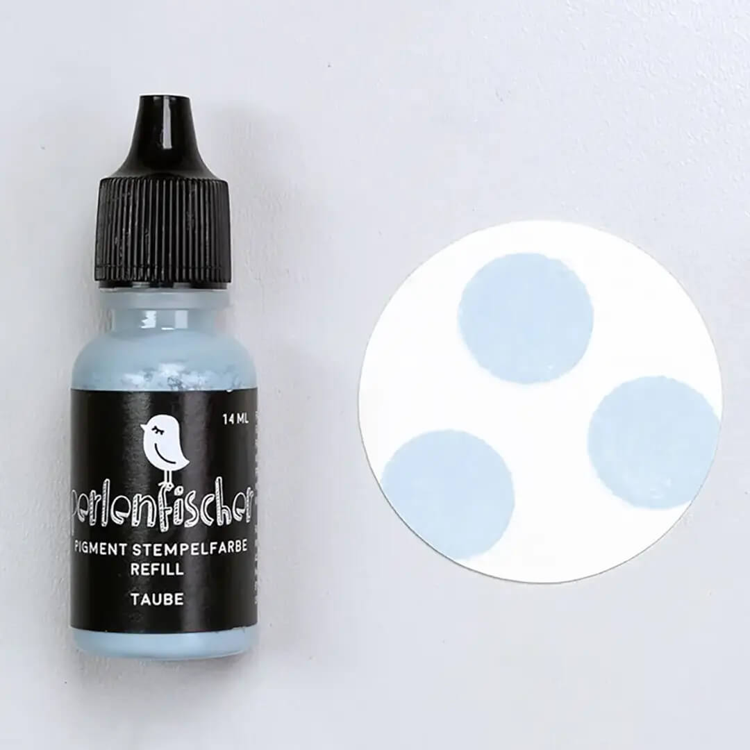 Pigment Stempelfarbe Refill | Taube