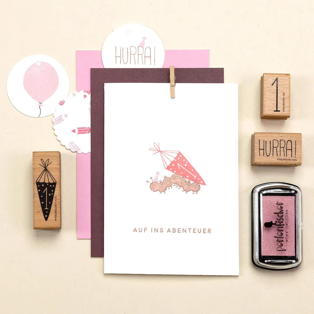 Stempel Kinder Stempel zur Einschulung Stempel Schultüte Stempel Luftballon Stempel buntstift stempel tiere einschulungskarte