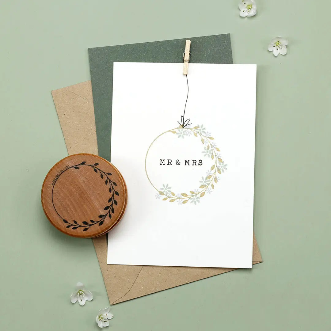 Blumenstempel und Blätter Stempel Blütenstempel Stempel Blätterkranz Hochzeitseinladung stempeln Hochzeitskarten stempeln Blümchen Stempel