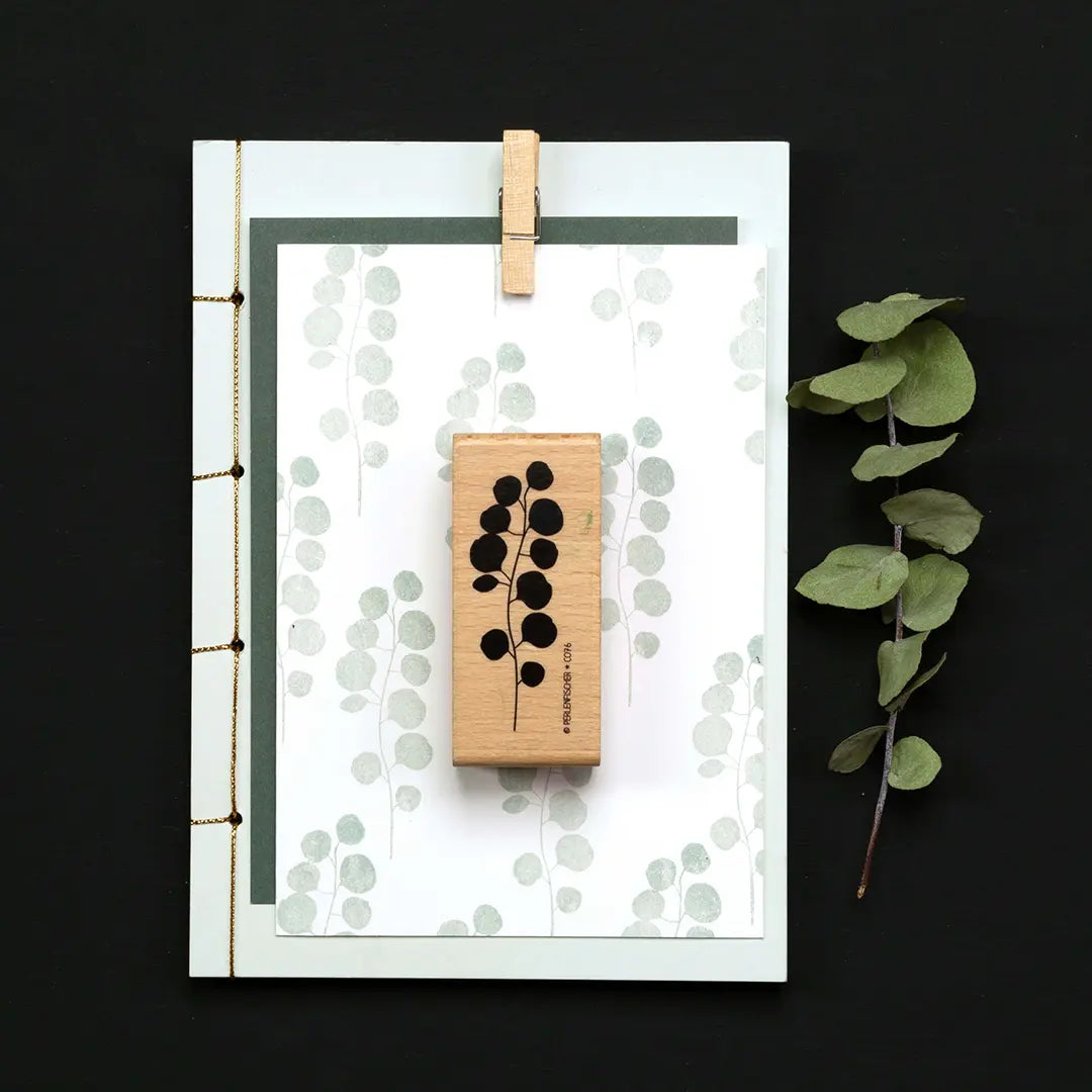 Blumenstempel und Blätter Stempel Grusskarten stempeln Eukylptus Stempel