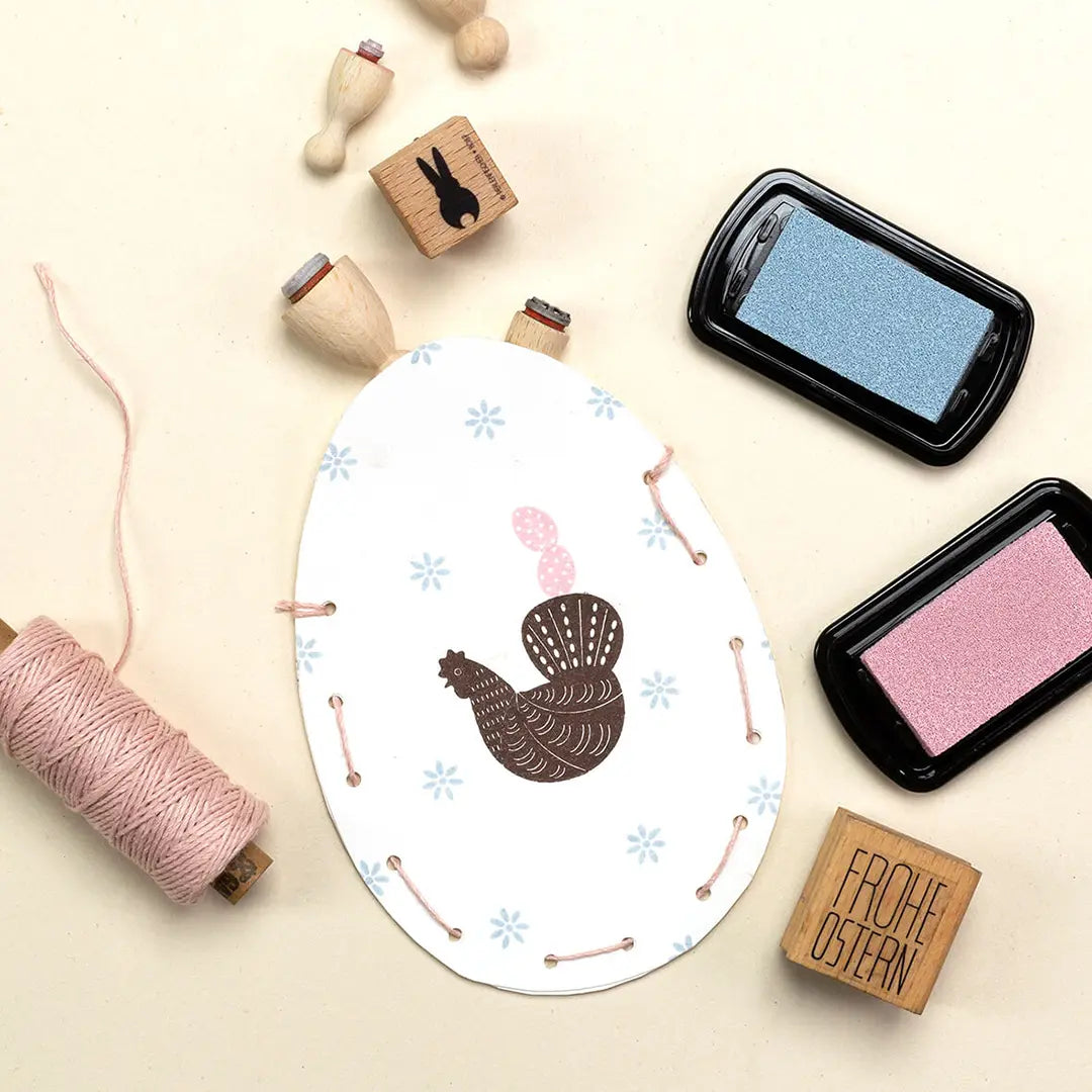 stempel ostern stempel huhn stempel ostereier stempel frohe ostern ostertüte basteln stempel blumen