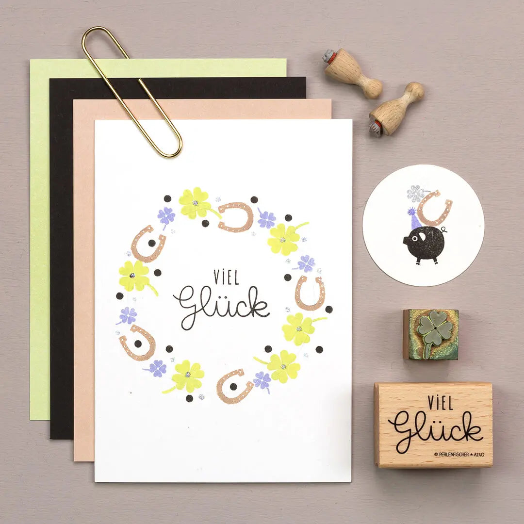 ministempel ministempel holz kleine stempel mini stempel kleeblatt mini stempel hufeisen