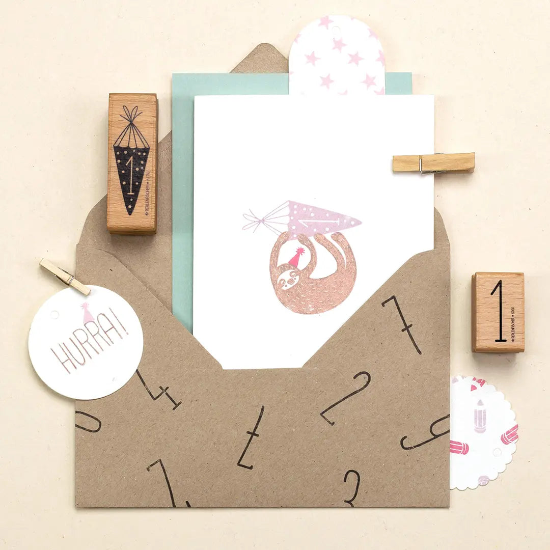 Stempel Kinder Stempel zur einschulung Zahlenstempel stempel Schultüte Stempel Stern stempel buntstift stempel faultier