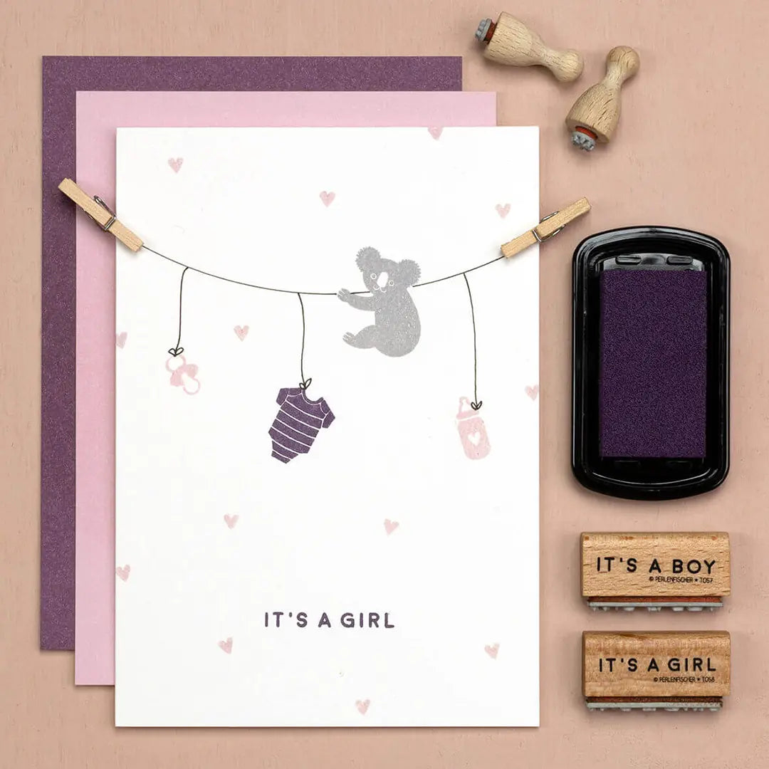 Stempel Kinder Stempel zur Geburt Stempel Its a girl Stempel Koala Baby Stempel Its a boy Stempel Schnuller Stempel Strampler Streifen Stempel Baby Trinkflasche