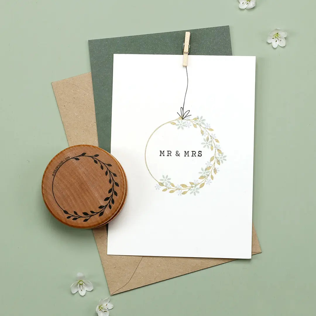 Stempel Hochzeit stempel Mr and Mrs stempel Kranz stempel Schleife
