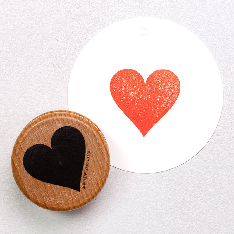 Stempel Mittelfinger mit Herz Tattoo - Motivstempel ca. 25 x 48 mm