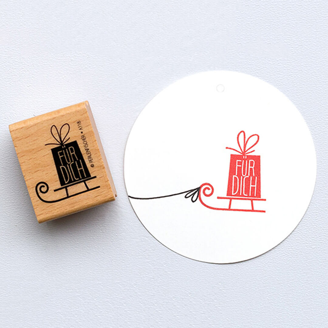 Stempel | Schlitten mit Geschenk