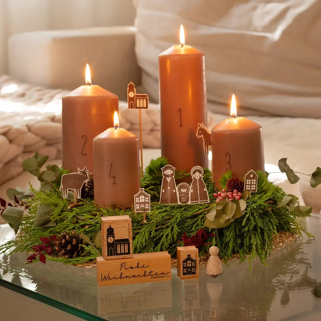 stempel weihnachten stempel krippe adventskranz diy stempel zahlen stempel frohe weihnachten weihnachtsdeko basteln