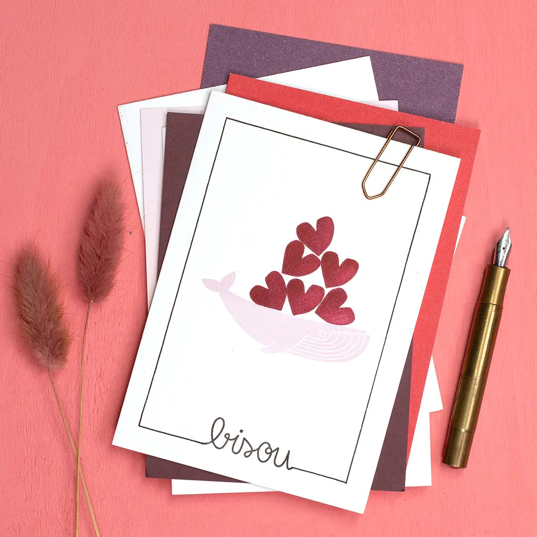 Textstempel stempel schrift stempel Bisou Stempel love stempel