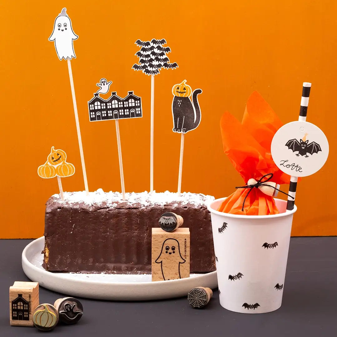 lehrerstempel diy cake sticks selber basteln lehrer diy halloween deko basteln