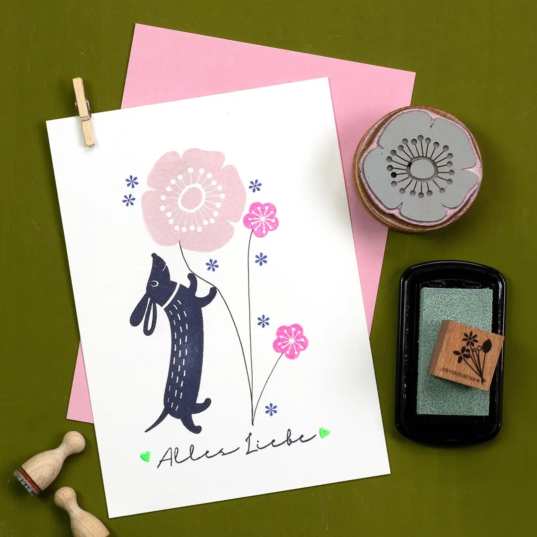 stempel muttertag sprüche stempel alles liebe stempel blumen stempel blumenstrauss stempel dackel grusskarte muttertag selber machen