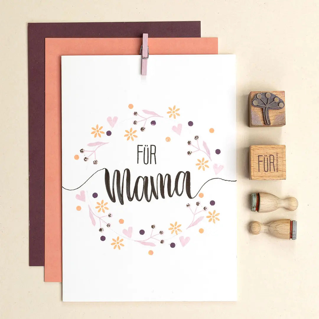 stempel muttertag stempel mama handlettering blumenstempel stempel herz