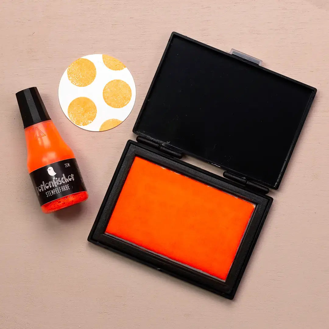 Dye Ink stempelkissen neon orange leuchtende karten stempeln