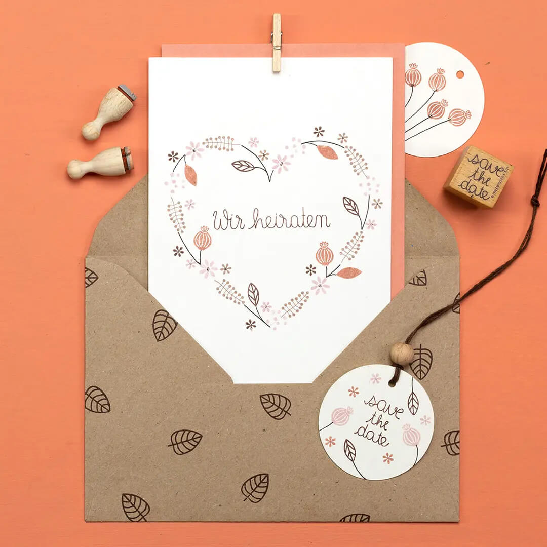 Stempel | Blatt outline klein