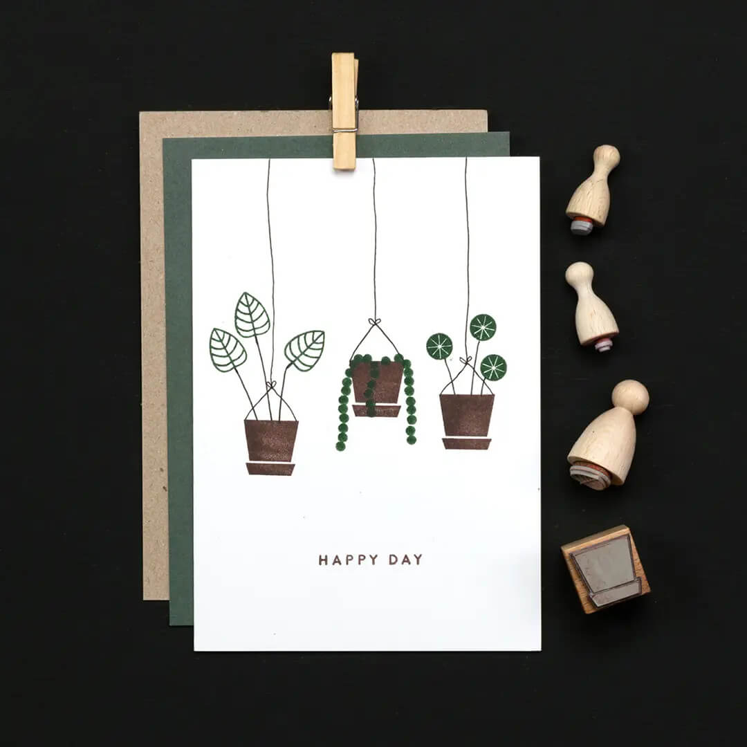 Stempel | Blatt outline klein