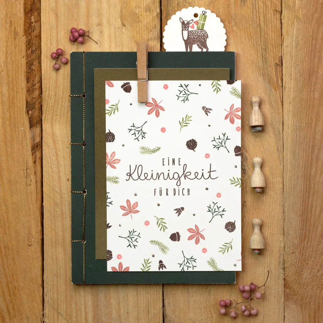 Stempel Herbst & Wald Blumenstempel Blätter Stempel Ahornblatt Stempel Eichel Stempel Kastanie Stempel Rehkitz Stempel Tannenzweig