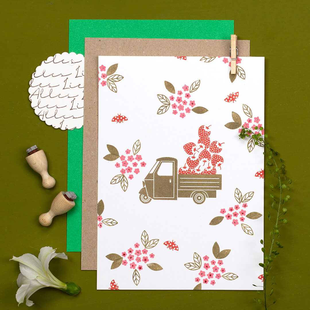 Stamp | Ladybug Flying