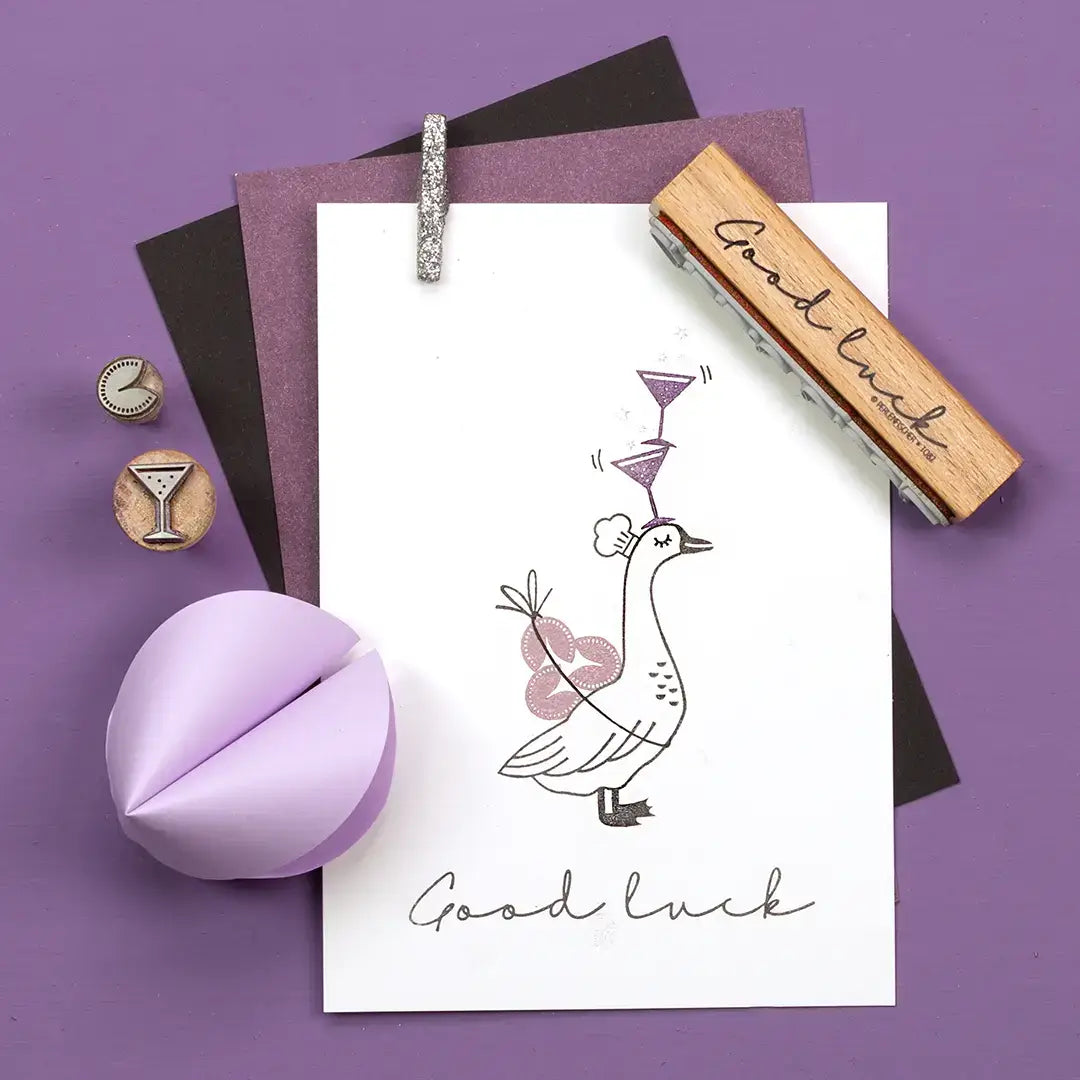 stempel silvester silvestergrüsse stempel good luck stempel glückskeks