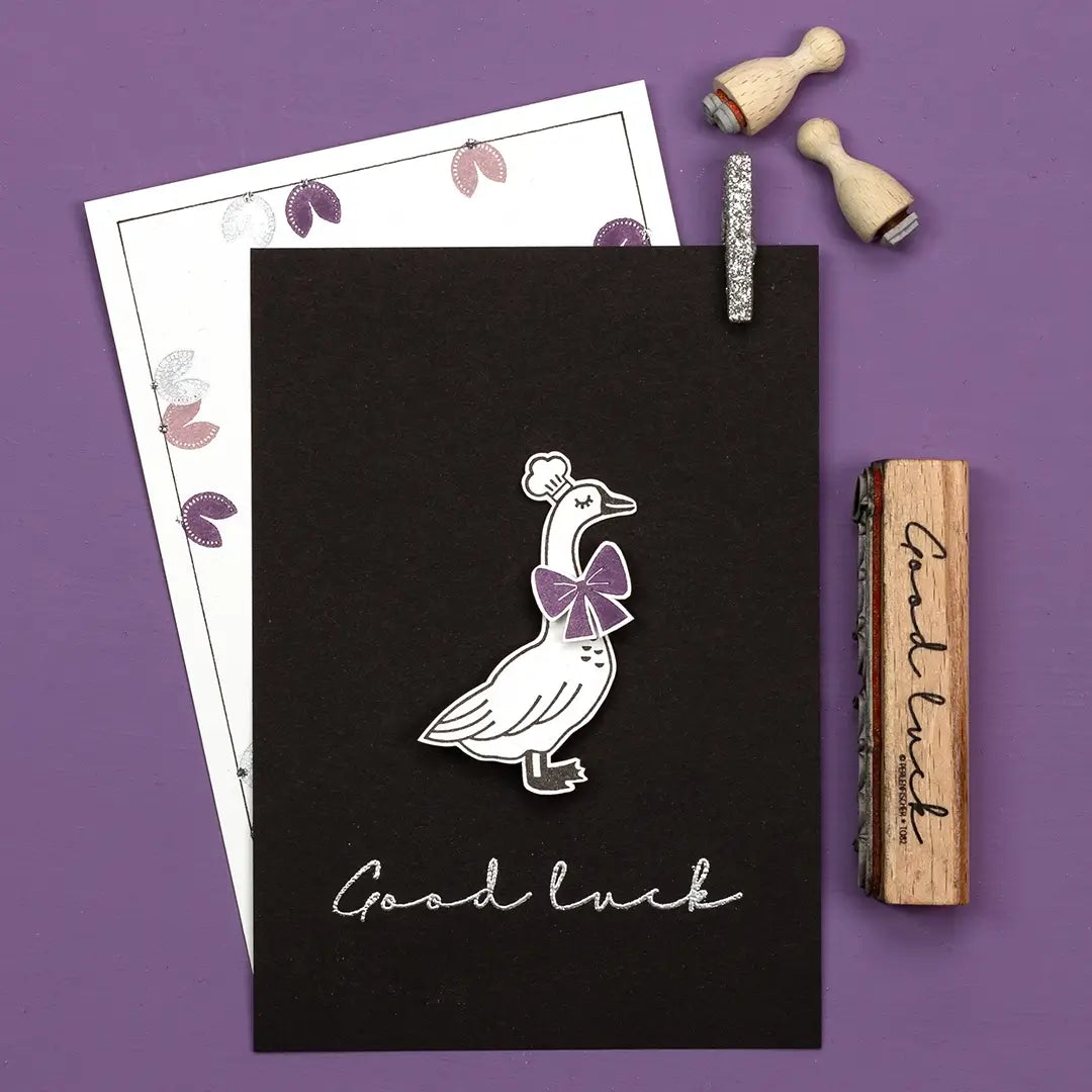 stempel silvester silvergrüße stempel good luck stempel glückskeks stempel schleife