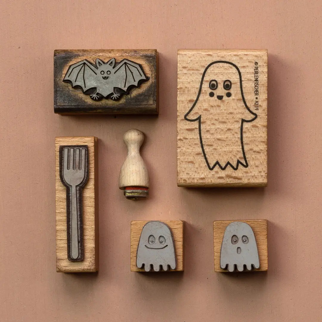 halloween stempel fledermaus stempel gespenst stempel Geist holzstempel stempel aus holz