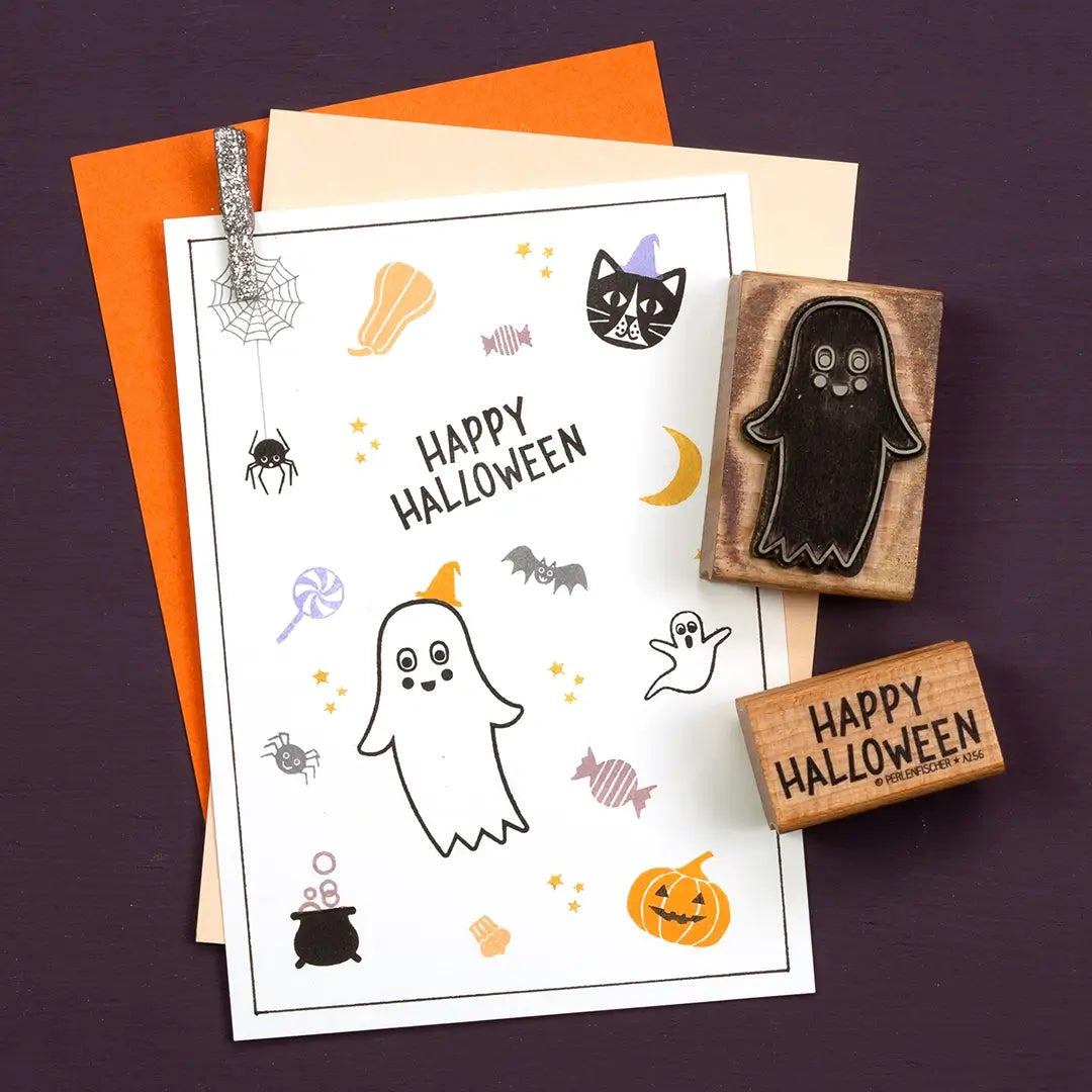 textstempel schriftstempel stempel happy halloween stempel gespenst stempel halloween stempel katze stempel spinne stempel kürbis halloweenkarte stempeln