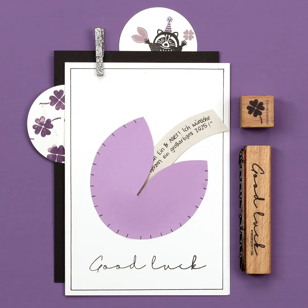 stempel weihnachten stempel silvester stempel glückskeks stempel kleeblatt