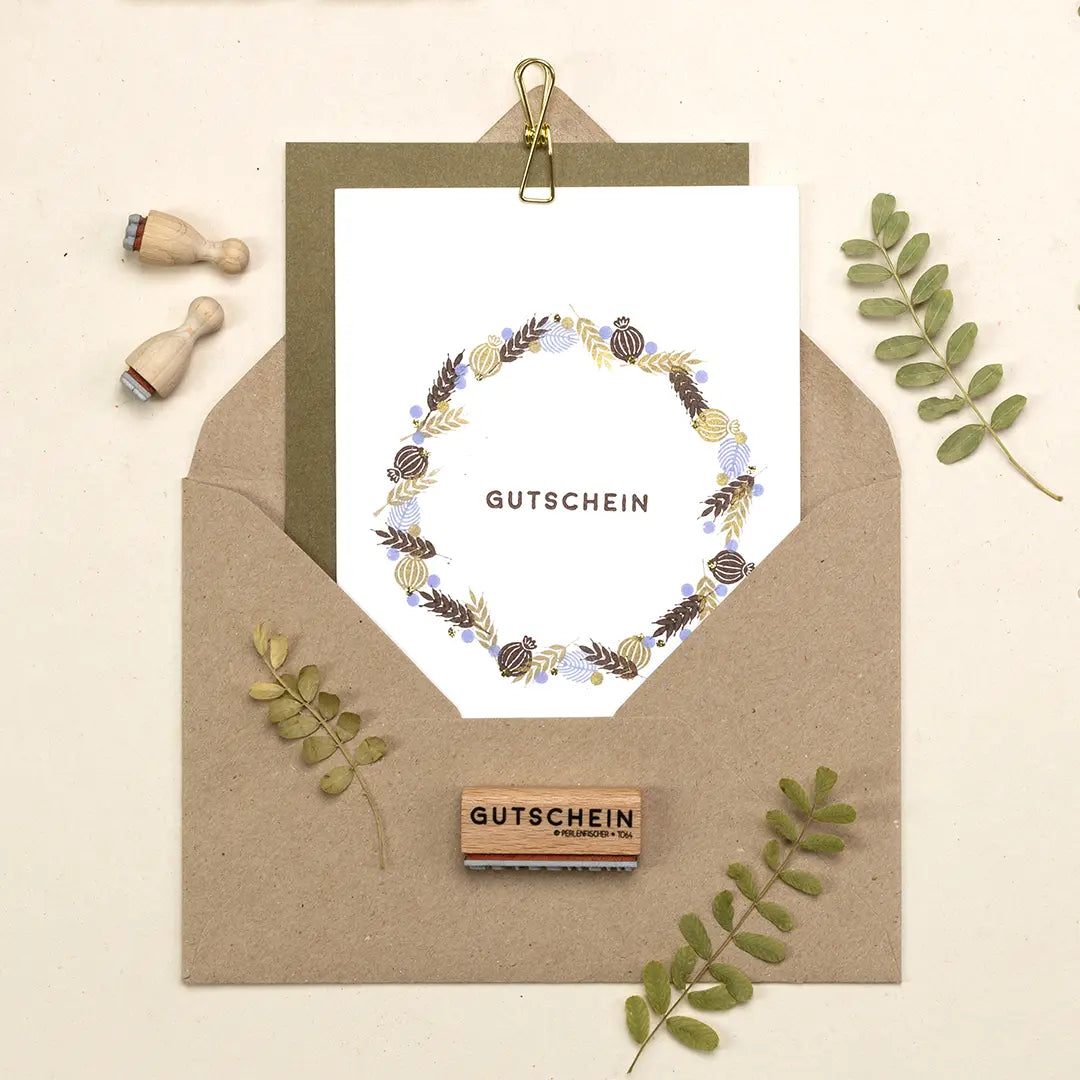mini stempel gutschein kleine stempel gutscheinkarte stempeln