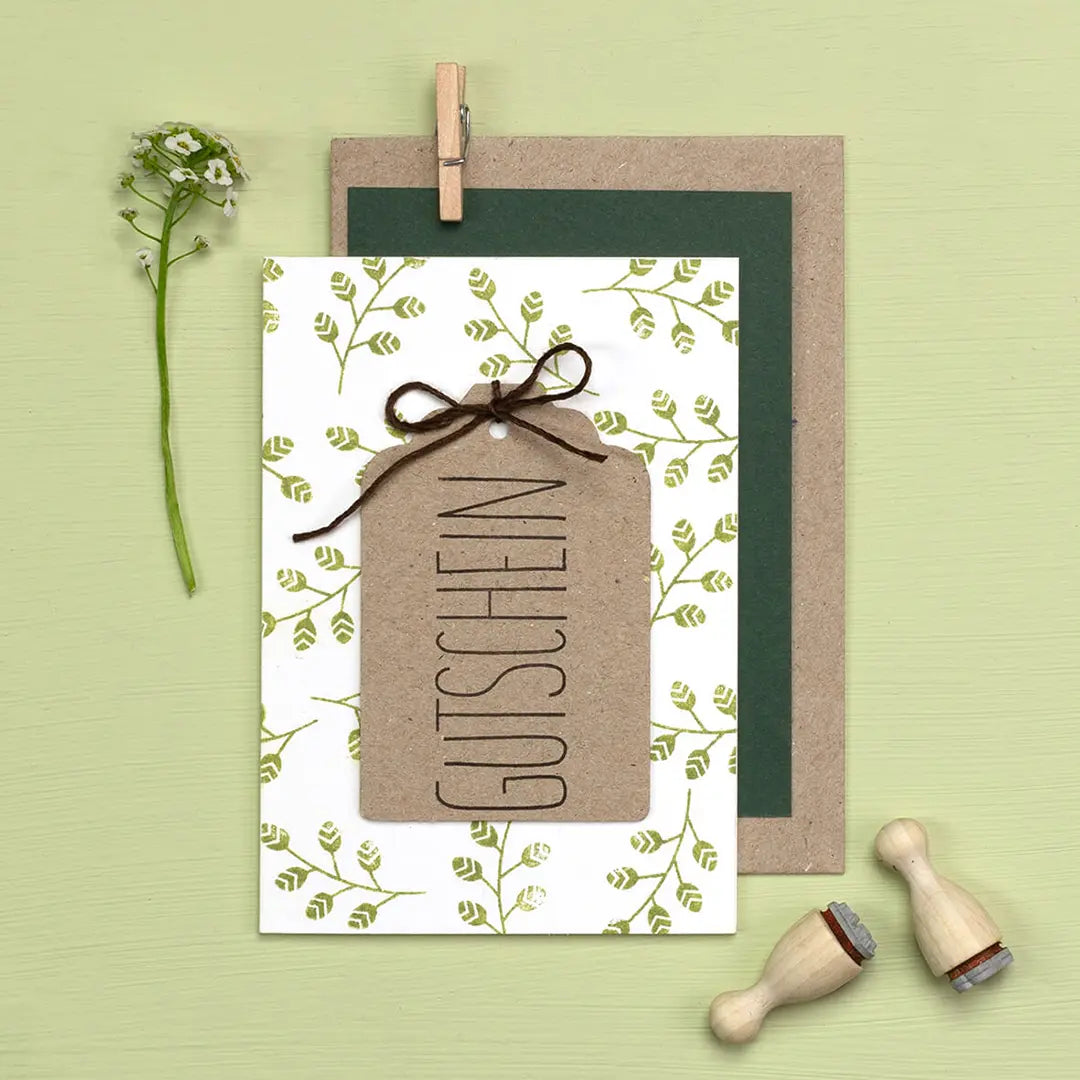 geschenk muttertag stempel gutschein geschenk diy geschenkanhänger basteln fürn muttertag