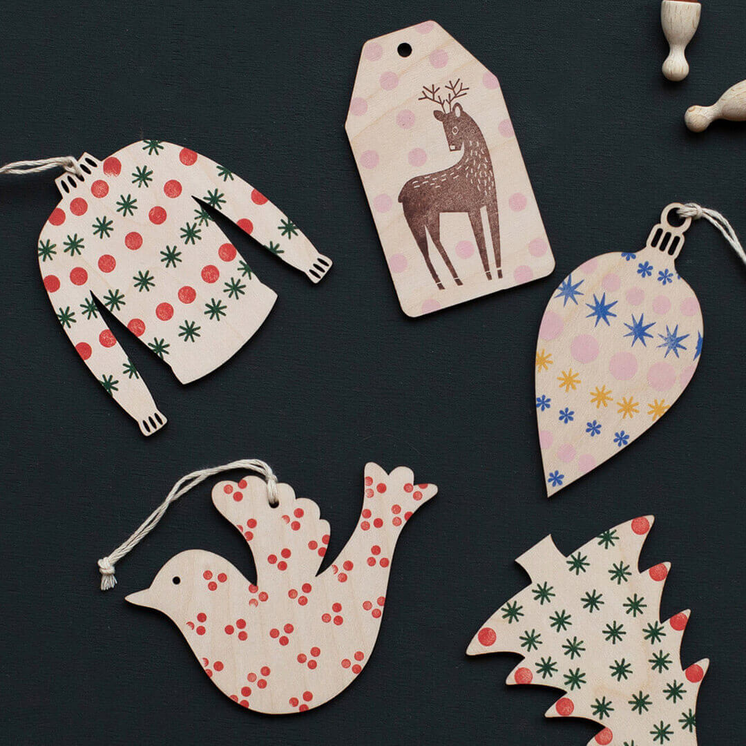 Holzanhänger | Jumper 5 Stück