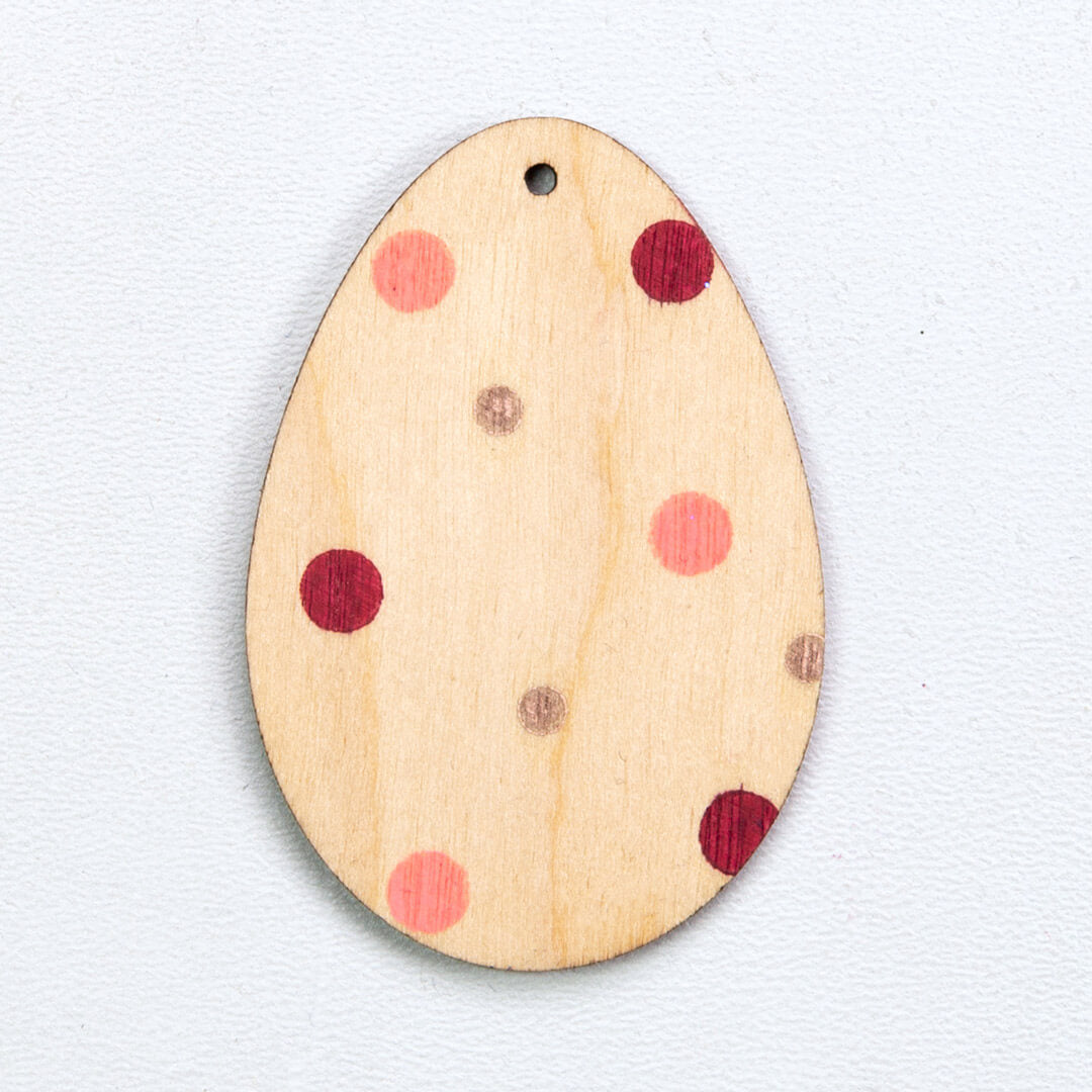 Wooden pendant | Easter egg 6 cm 5 pcs