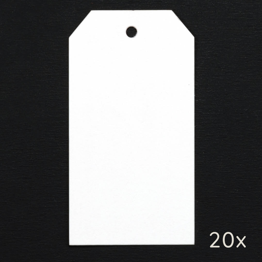 20 Papieranhänger | Kofferetikett Eckig