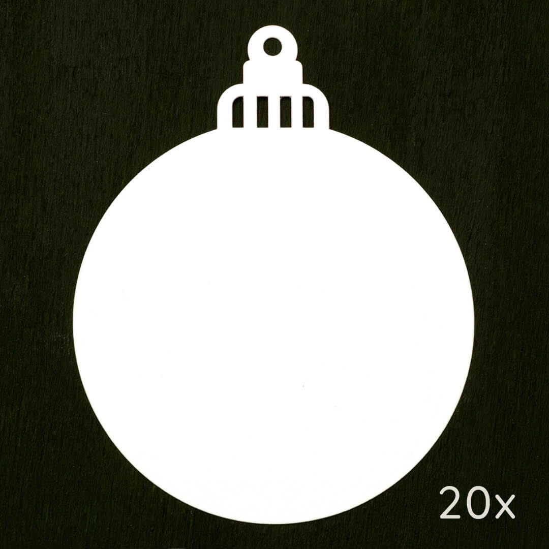 20 Papieranhänger | Weihnachtskugel Groß