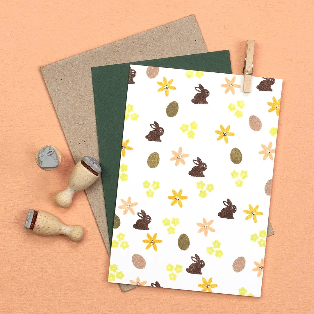stempel ostern osterstempel osterpostkarten stempel häschen stempel ostereier stempel blumen