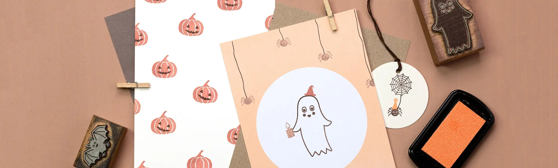 Halloween Stempel Stempel Kürbis Stempel Spinne Stempel Spinnennetz Stempel Gespenst Stempel Fratze Stempel Zauberhut Stempel Kerze