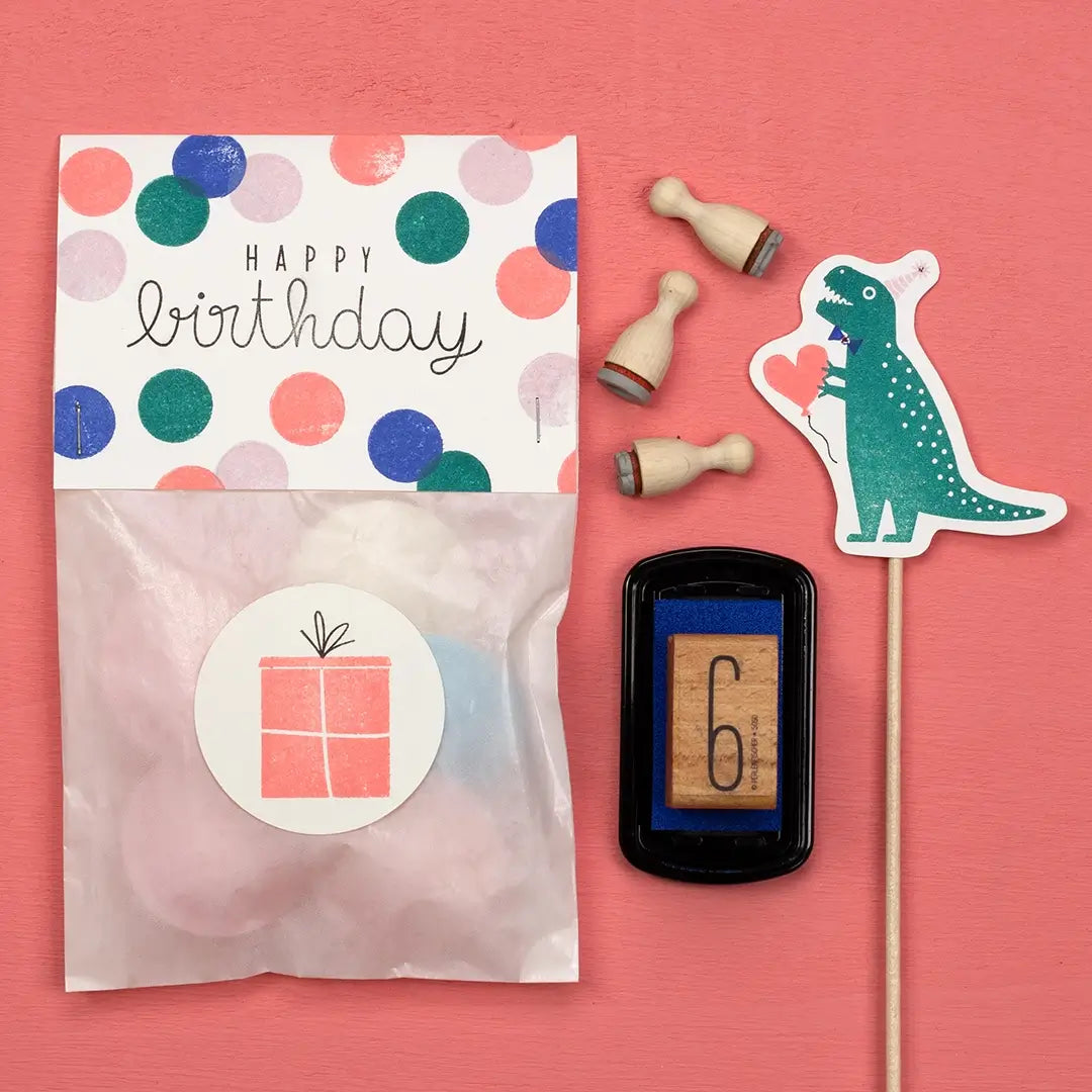 stempel kinder stempel kindergeburtstag stempel diy süßigkeitentüte stempel dino stempel happy birthday stempel geschenk zahlenstempel