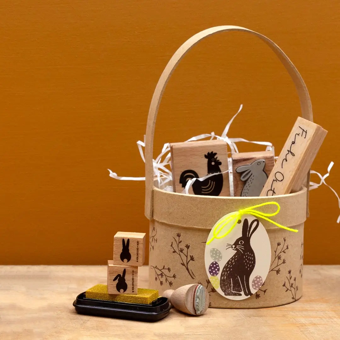 stempel ostern osterstempel osterkörbchen basteln diy osternest basteln stempel osterhase stempel ei stempel ostereier ostergeschenk selber machen