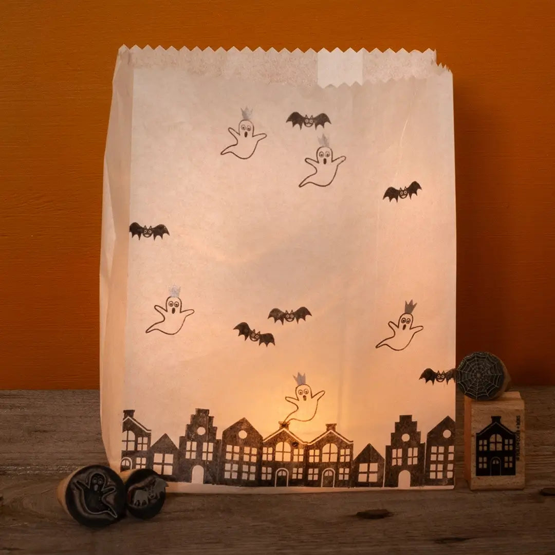 halloween stempel fledermaus windlicht halloween basteln halloween deko basteln diy halloween