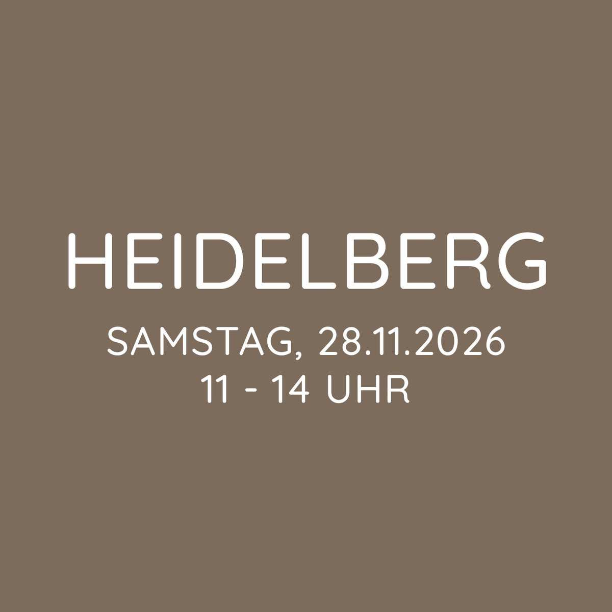 Workshop | Heidelberg | SA, 28.11. | 11:00 - 14:00 Uhr