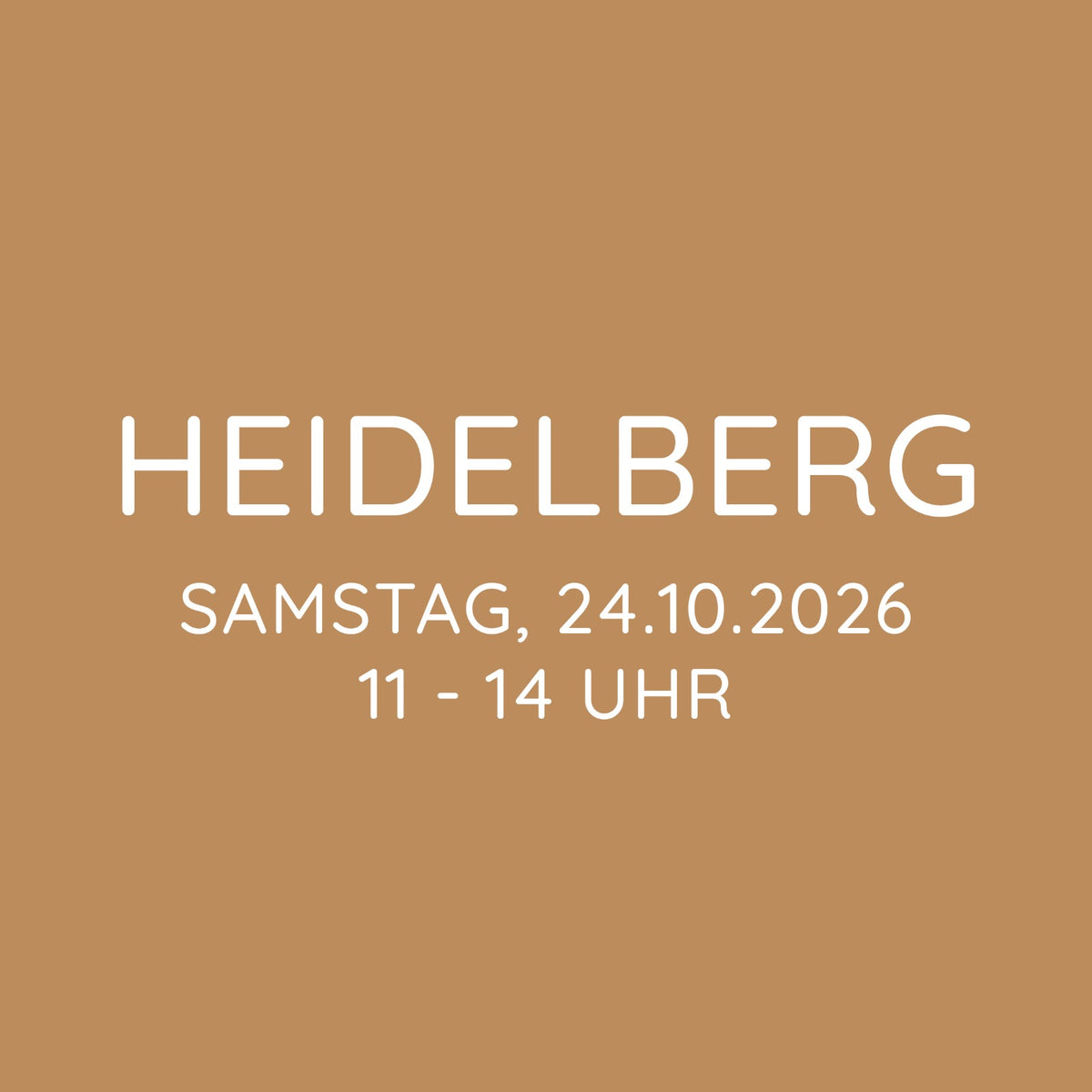 Workshop | Heidelberg | SA, 24.10. | 11:00 - 14:00 Uhr