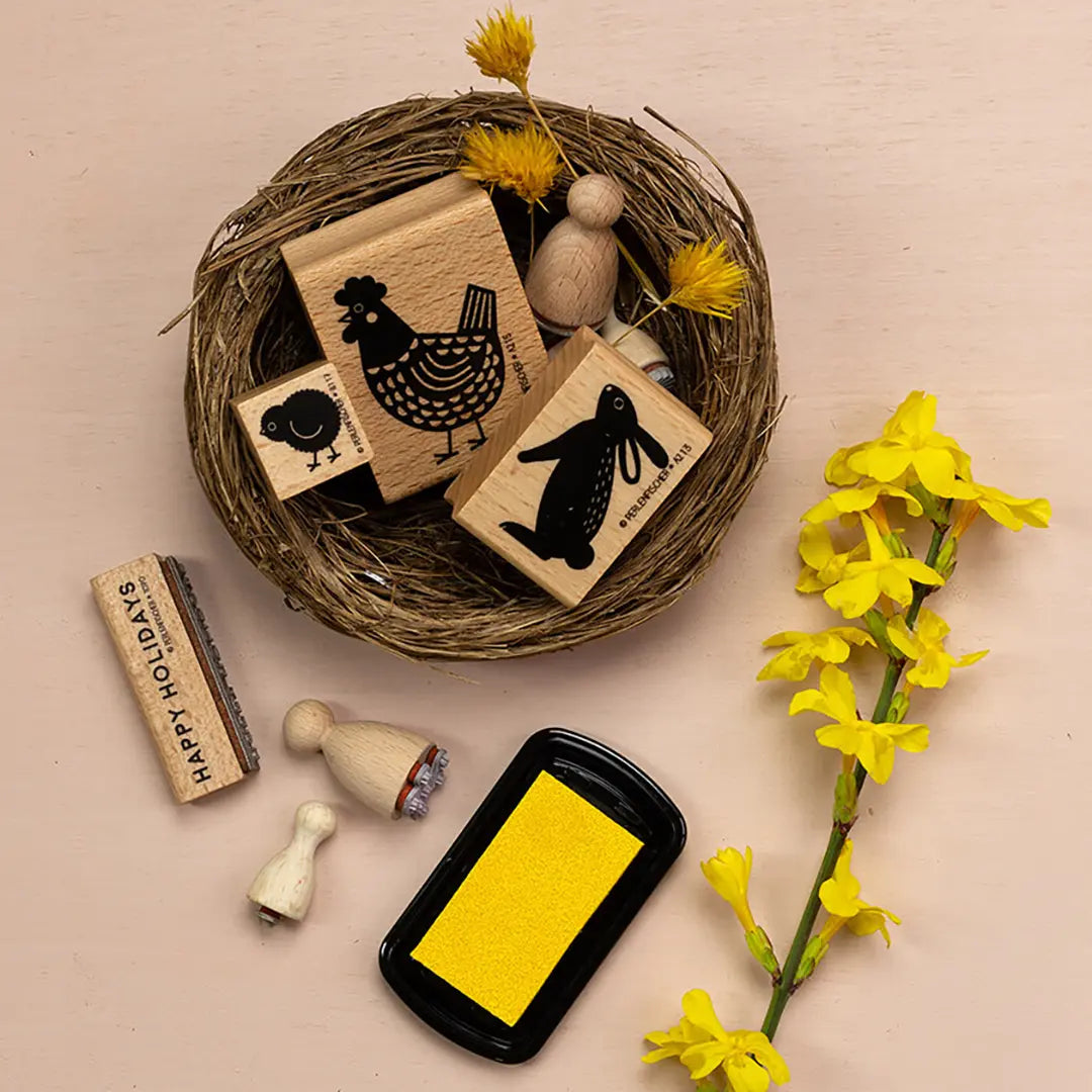 stempel ostern osterstempel verschenken osternest basteln stempel huhn stempel küken stempel hase