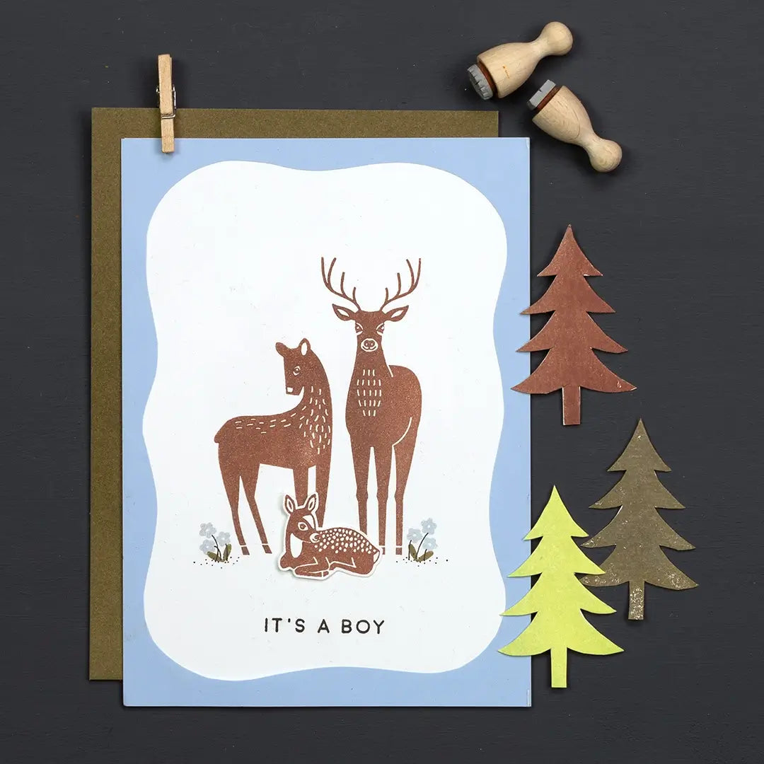 stempel kinder kinderstempel stempel geburt stempel its a boy stempel rehkitz stempel familie familienstempel karte zur geburt